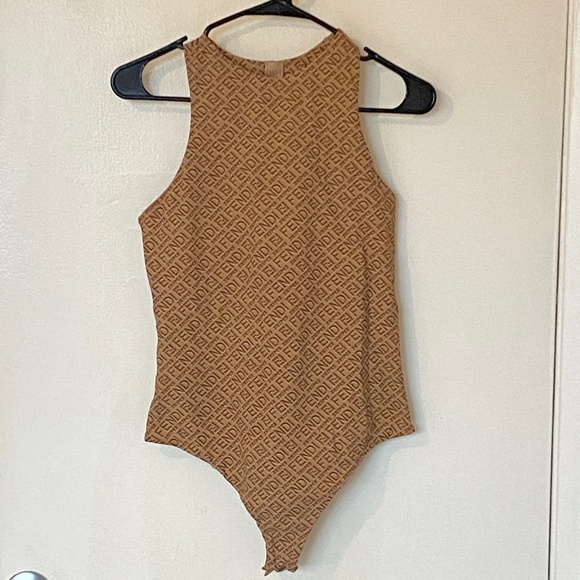 FENDI x SKIMS - High Neck Bodysuit -  Color: California SZ: XL - Picture 2 of 3